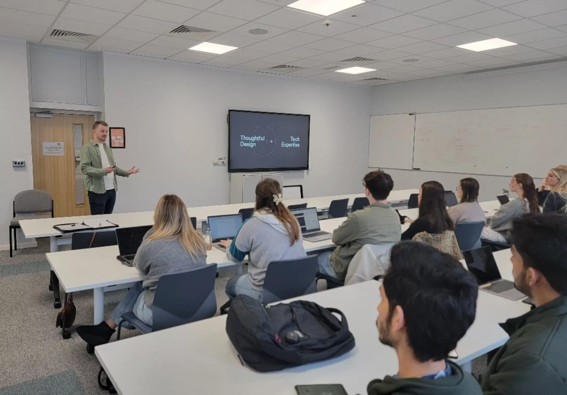 Harry speaking at Plymouth Uni about UX and marketing